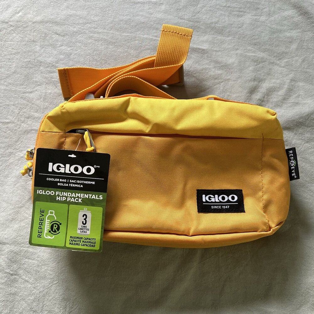 NWT Igloo Fundamentals Yellow Hip Pack Cooler Bag Fanny Pack